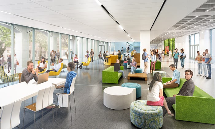 artist rendering of Welsh Hall concourse